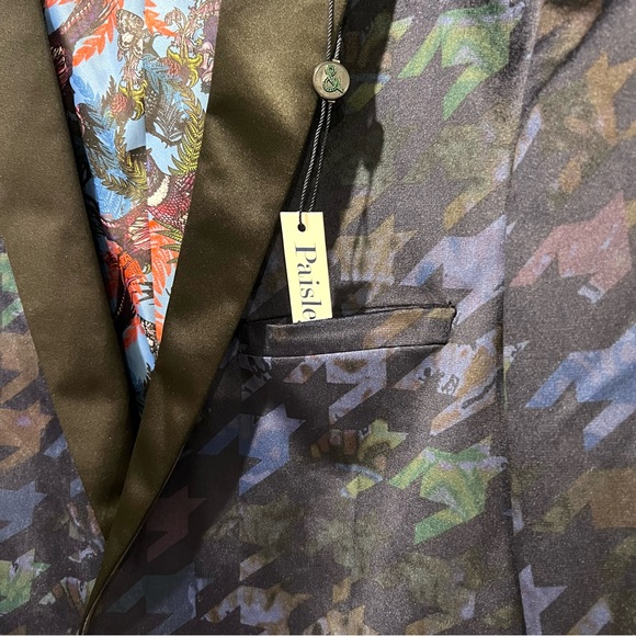 Paisley & Gray Men’s Slim Fit Geometric Lined Jacket Blazer Sport Coat Size 38R - Picture 11 of 16